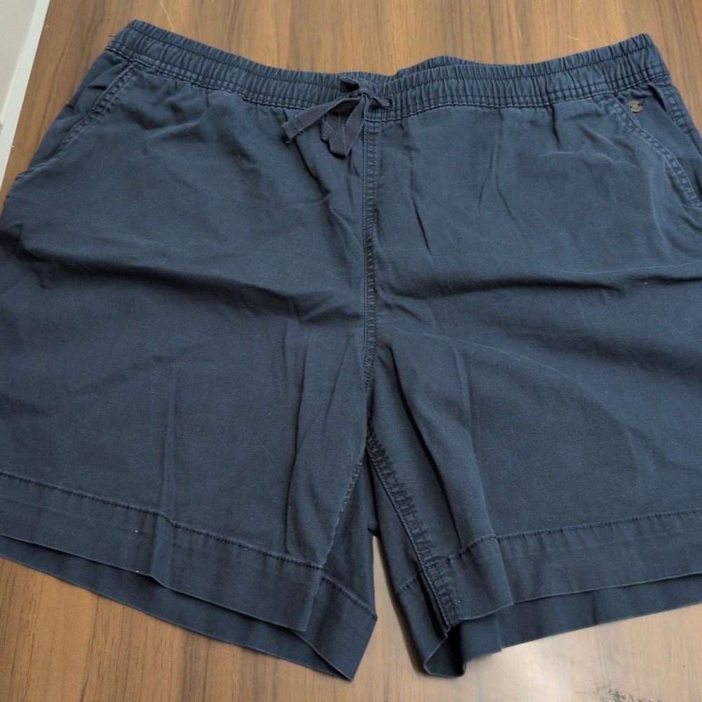 LL Bean Blue Favorite Fit Drawstring Shorts Womens Size 16 Regular